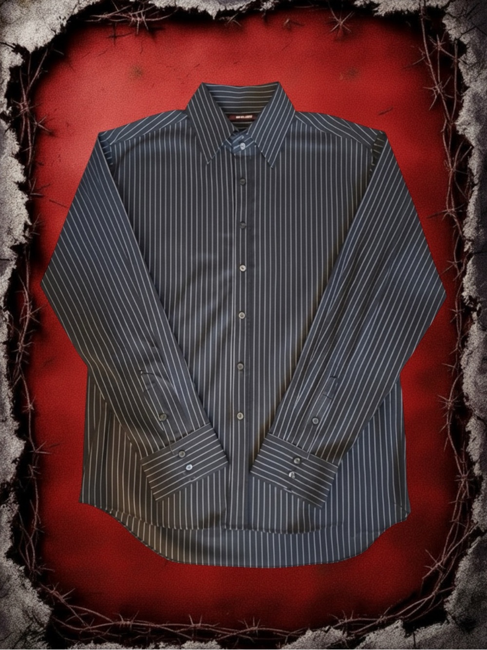 Red Level Nine Classic Mod Eclectic Grandpa Corporate Goth Minimalist Shirt XXL